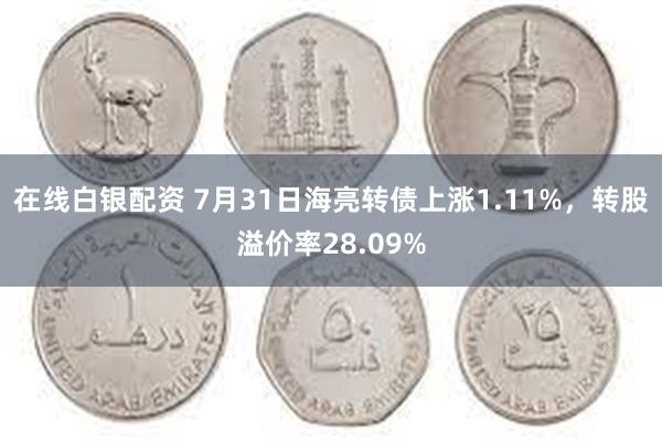 在线白银配资 7月31日海亮转债上涨1.11%，转股溢价率28.09%