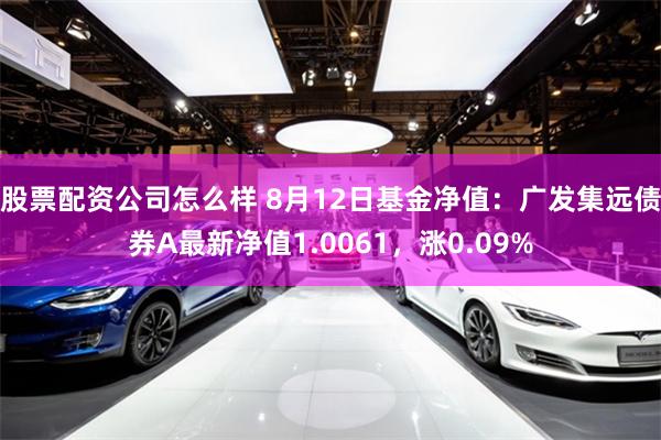 股票配资公司怎么样 8月12日基金净值：广发集远债券A最新净值1.0061，涨0.09%