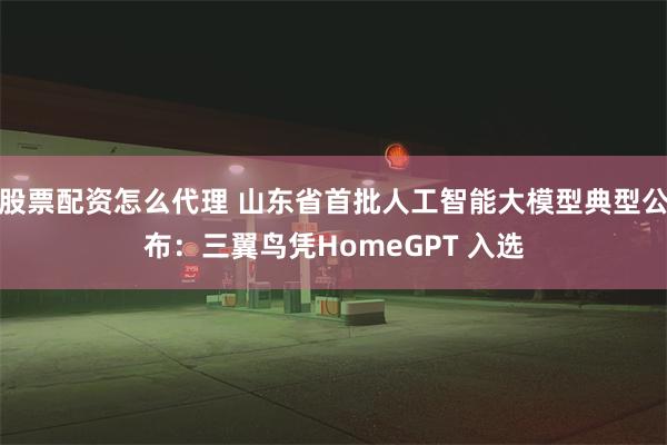 股票配资怎么代理 山东省首批人工智能大模型典型公布：三翼鸟凭HomeGPT 入选